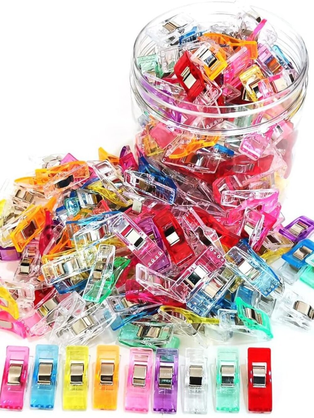 Sewing Clips 100 Pcs Assorted Colors, Quilting Clips for Crafts